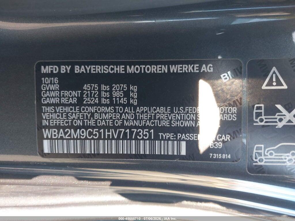 WBA2M9C51HV717351 2017 BMW 230I photo no. 9