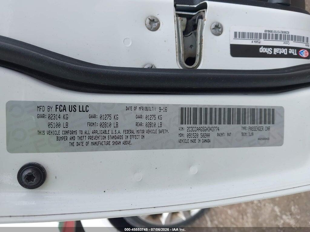 2C3CCAAG5GH343774 2016 CHRYSLER 300 photo no. 9