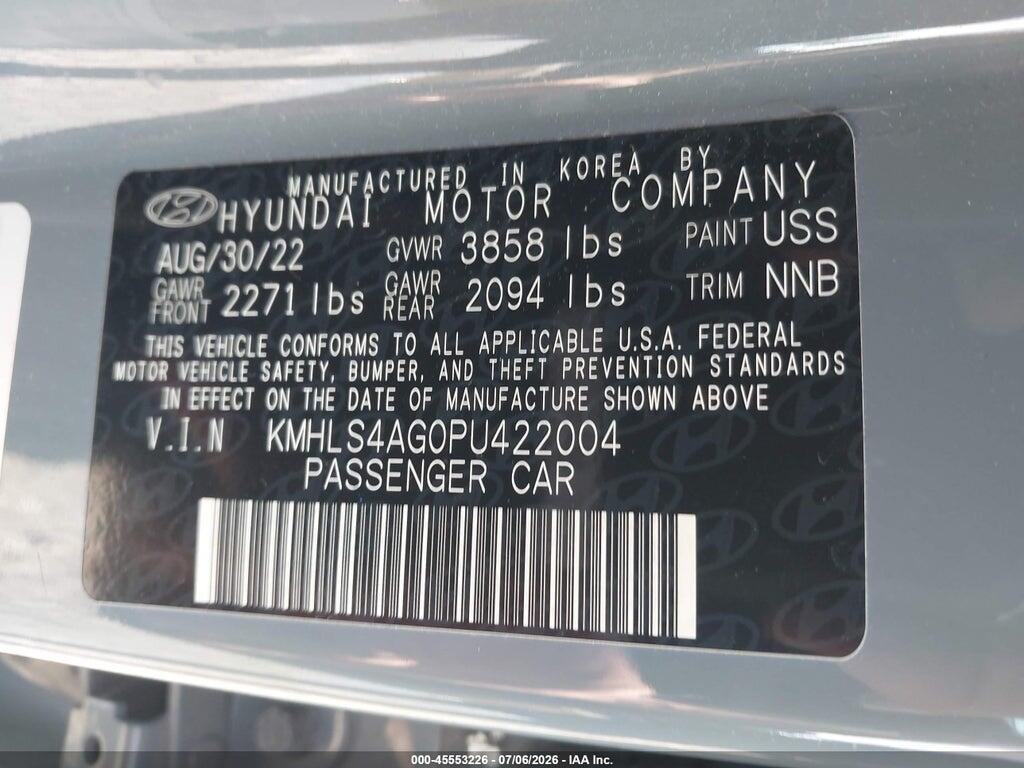 KMHLS4AG0PU422004 2023 HYUNDAI ELANTRA photo no. 9