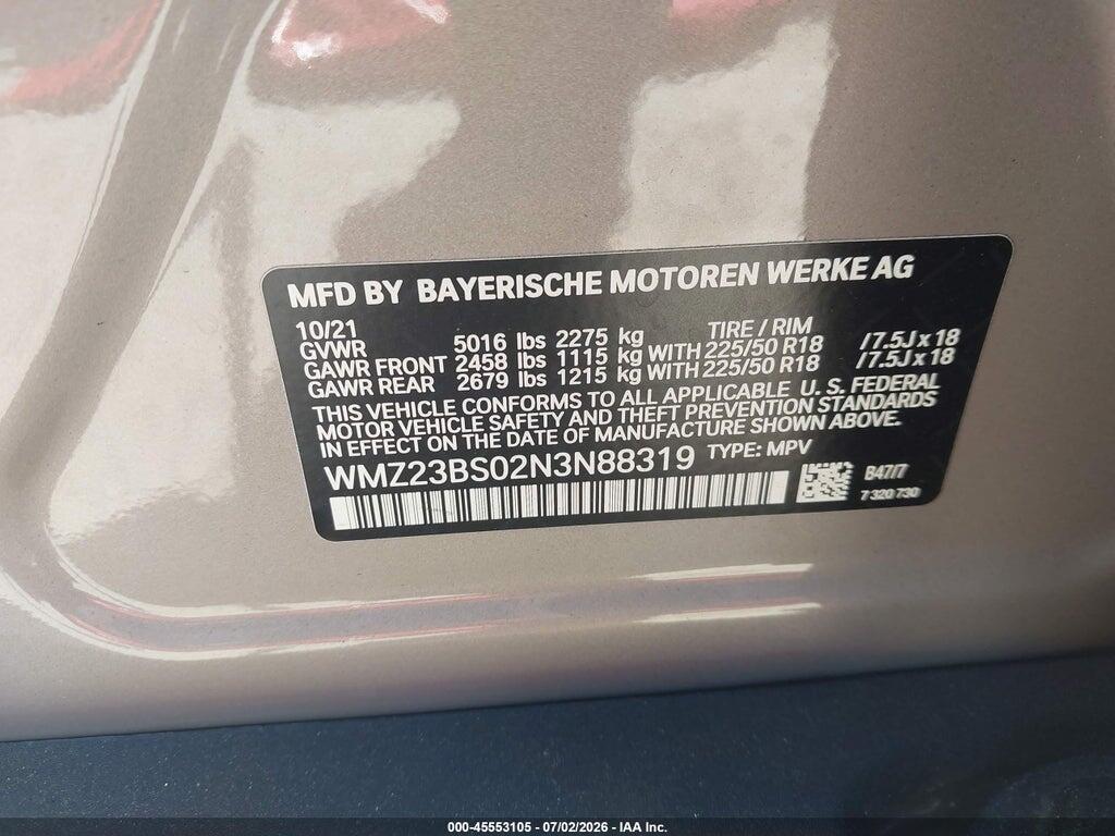 WMZ23BS02N3N88319 2022 MINI SE COUNTRYMAN photo no. 9