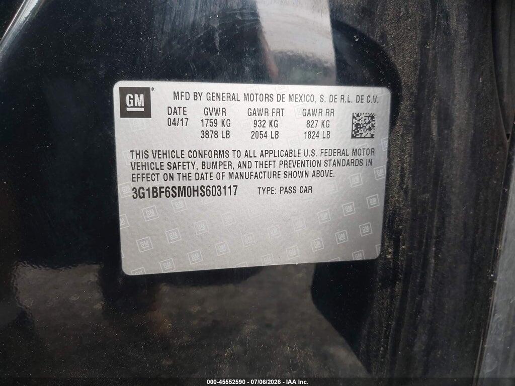 3G1BF6SM0HS603117 2017 CHEVROLET CRUZE photo no. 9