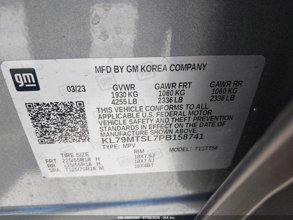 KL79MTSL7PB158741 2023 CHEVROLET TRAILBLAZER photo no. 9
