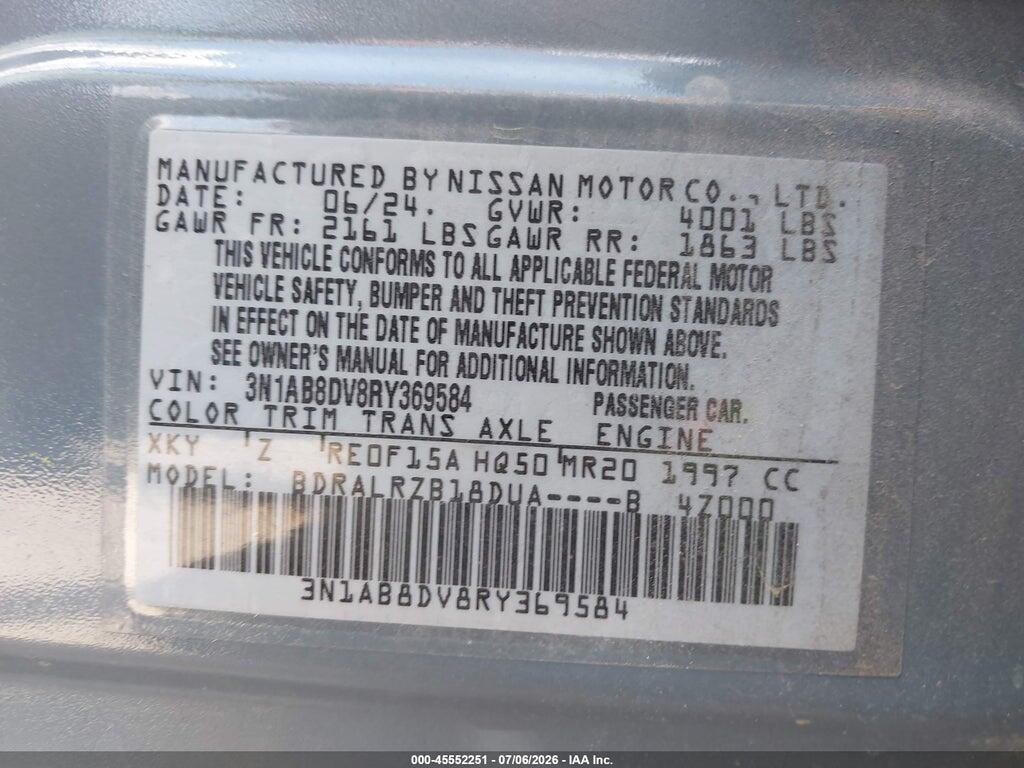 3N1AB8DV8RY369584 2024 NISSAN SENTRA photo no. 9