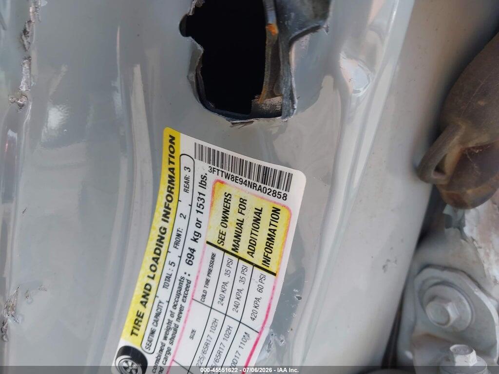 3FTTW8E94NRA02858 2022 FORD MAVERICK photo no. 9