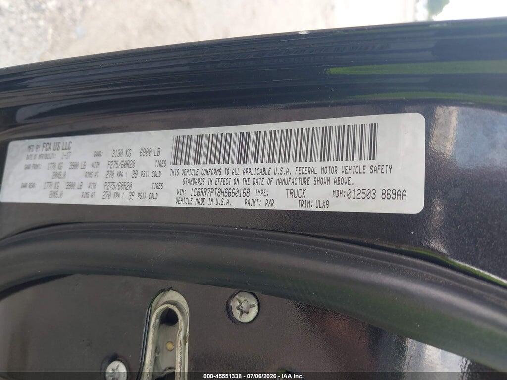 1C6RR7PT8HS660168 2017 RAM 1500 photo no. 9
