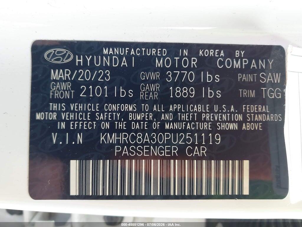 KMHRC8A30PU251119 2023 HYUNDAI VENUE photo no. 9