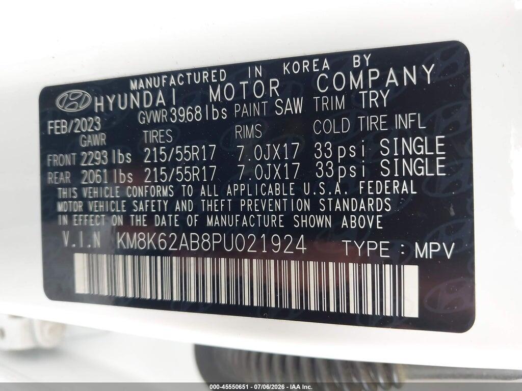 KM8K62AB8PU021924 2023 HYUNDAI KONA photo no. 9