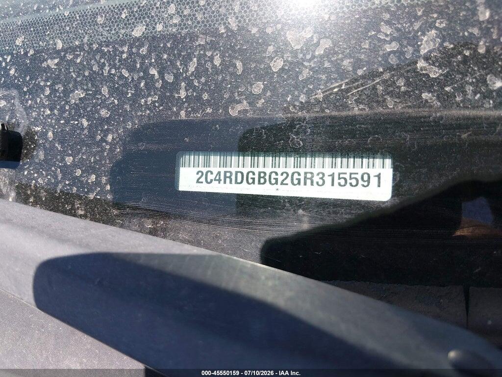 2C4RDGBG2GR315591 2016 DODGE GRAND CARAVAN photo no. 9