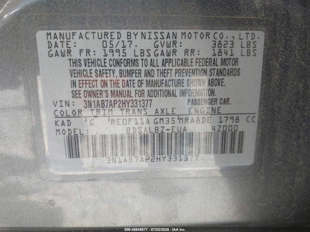 3N1AB7AP2HY331377 2017 NISSAN SENTRA photo no. 9