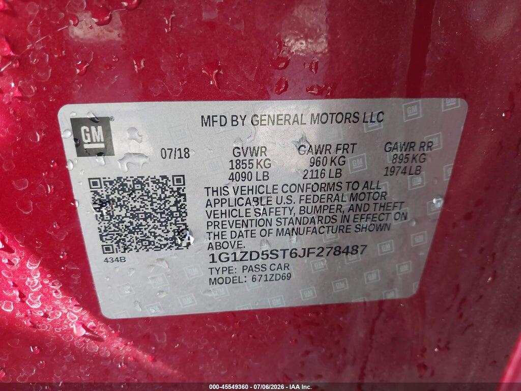 1G1ZD5ST6JF278487 2018 CHEVROLET MALIBU photo no. 6