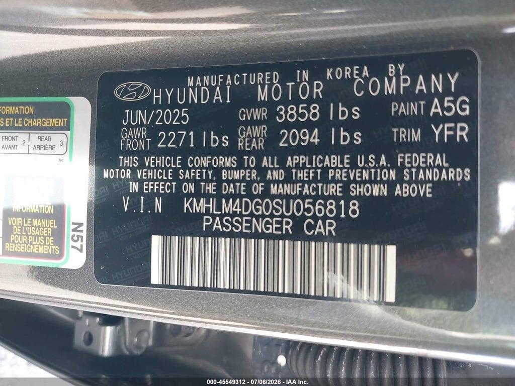 KMHLM4DG0SU056818 2025 HYUNDAI ELANTRA photo no. 9