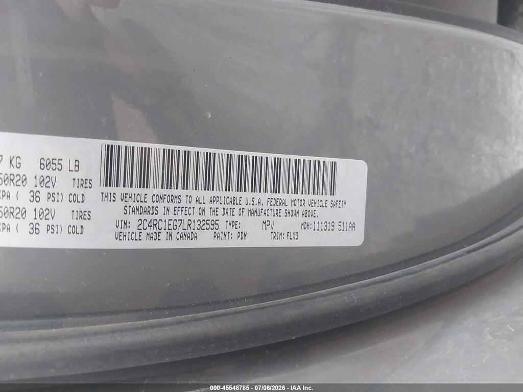2C4RC1EG7LR132595 2020 CHRYSLER PACIFICA photo no. 9