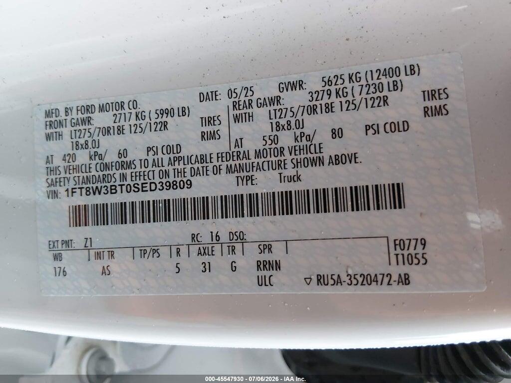 1FT8W3BT0SED39809 2025 FORD F-350 photo no. 8