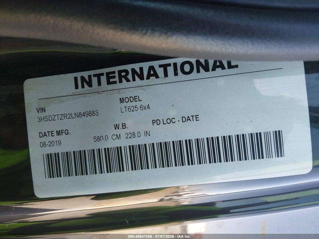 3HSDZTZR2LN849883 2020 INTERNATIONAL LT photo no. 8