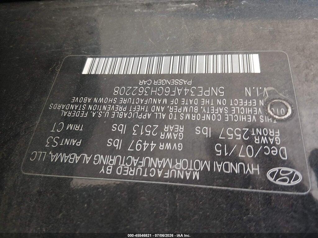 5NPE34AF6GH362208 2016 HYUNDAI SONATA photo no. 9