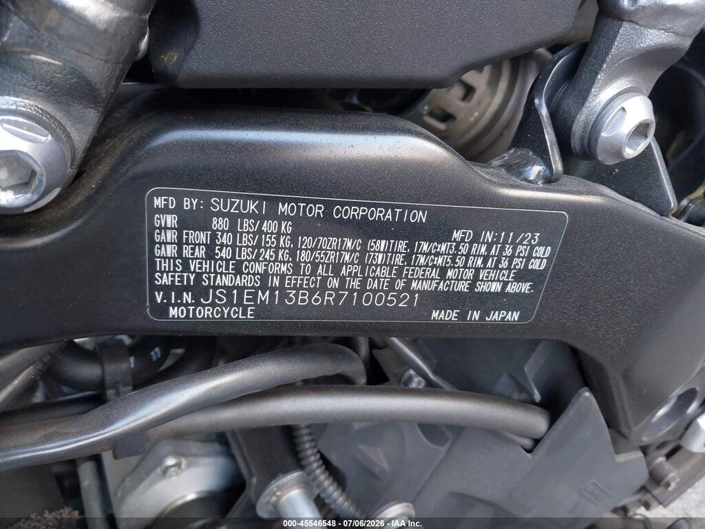 JS1EM13B6R7100521 2024 SUZUKI GSX800 photo no. 10