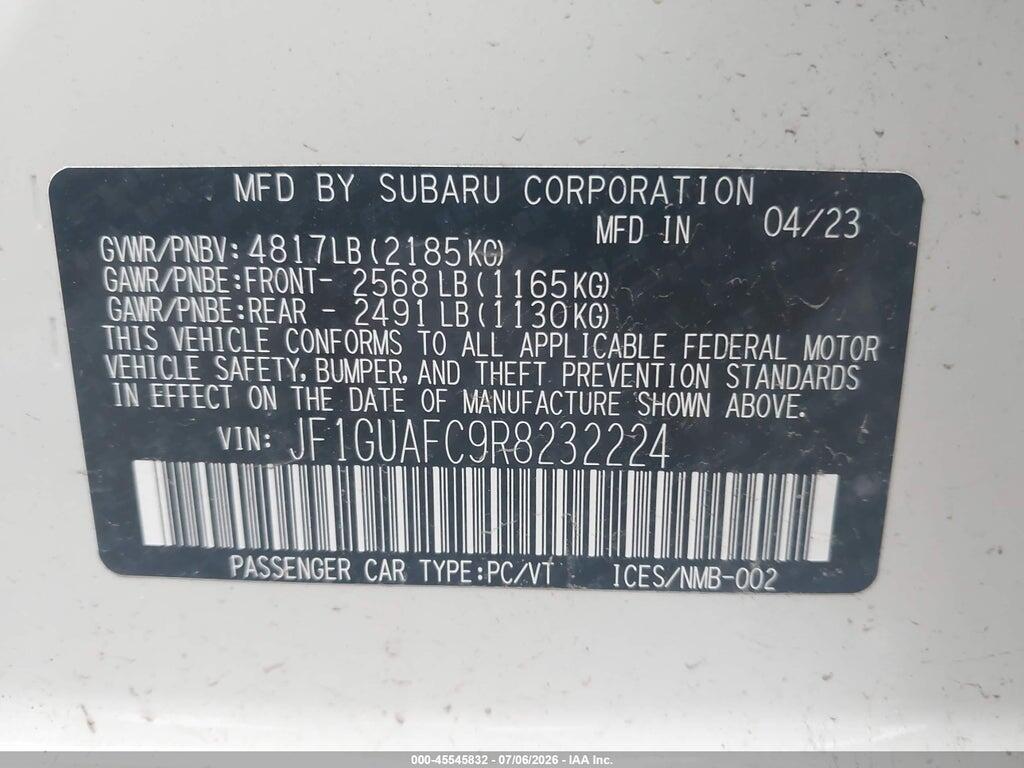 JF1GUAFC9R8232224 2024 SUBARU IMPREZA photo no. 9