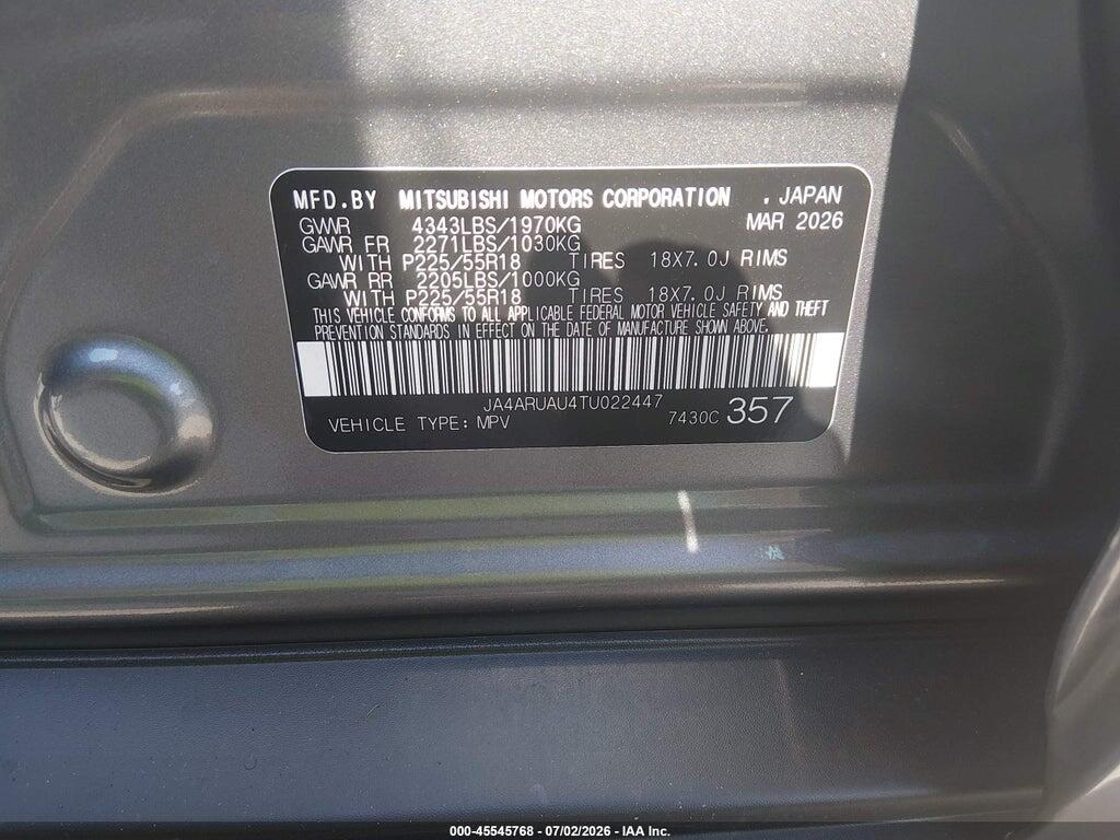 JA4ARUAU4TU022447 2026 MITSUBISHI OUTLANDER SPORT photo no. 9