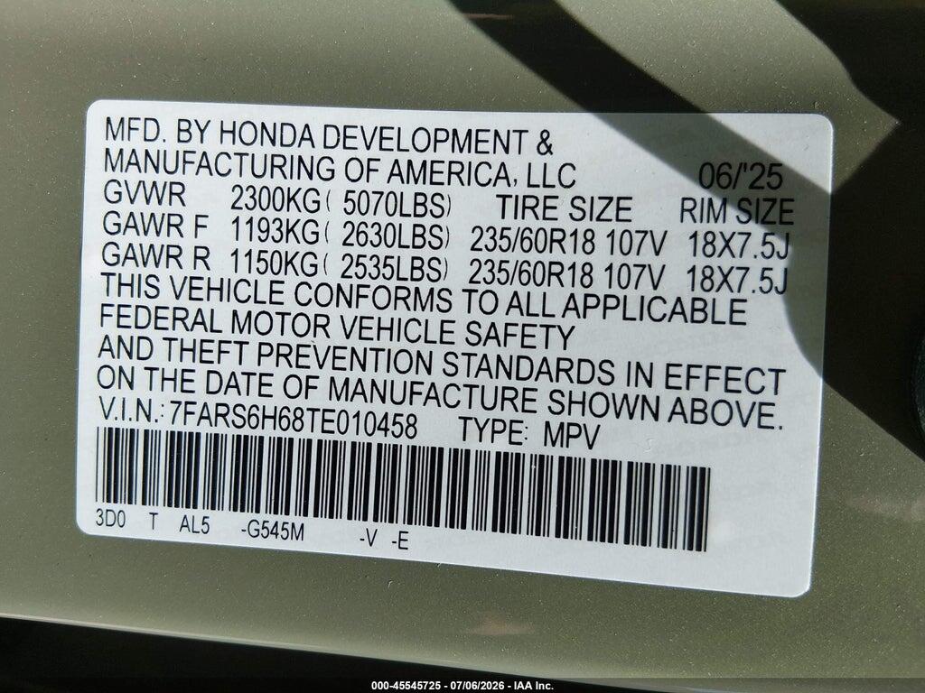 7FARS6H68TE010458 2026 HONDA CR-V HYBRID photo no. 9