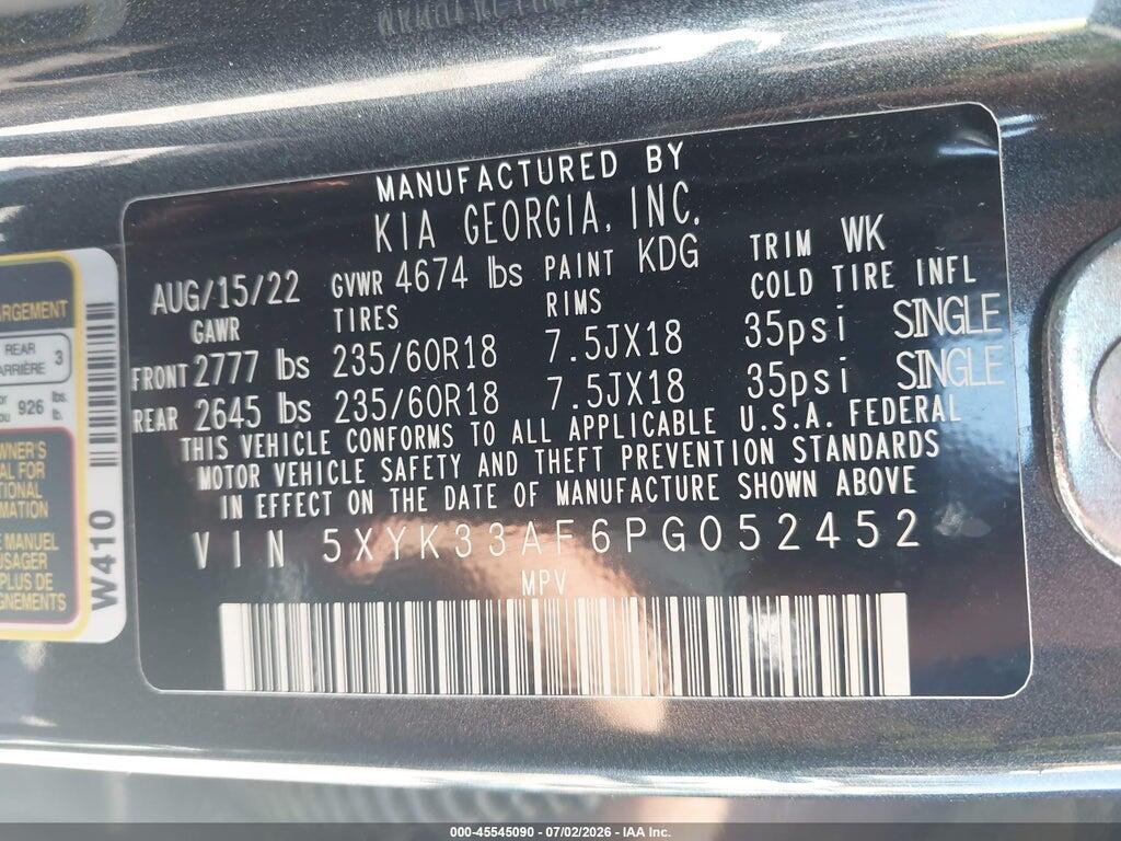 5XYK33AF6PG052452 2023 KIA SPORTAGE photo no. 9
