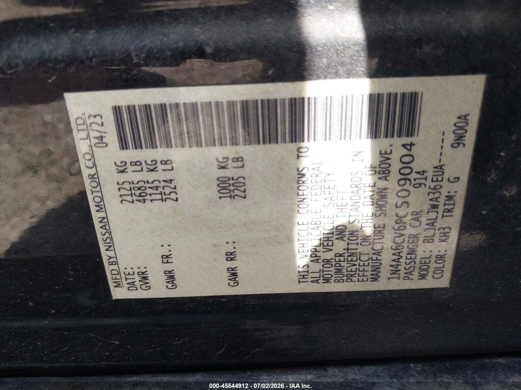 1N4AA6CV6PC509004 2023 NISSAN MAXIMA photo no. 9