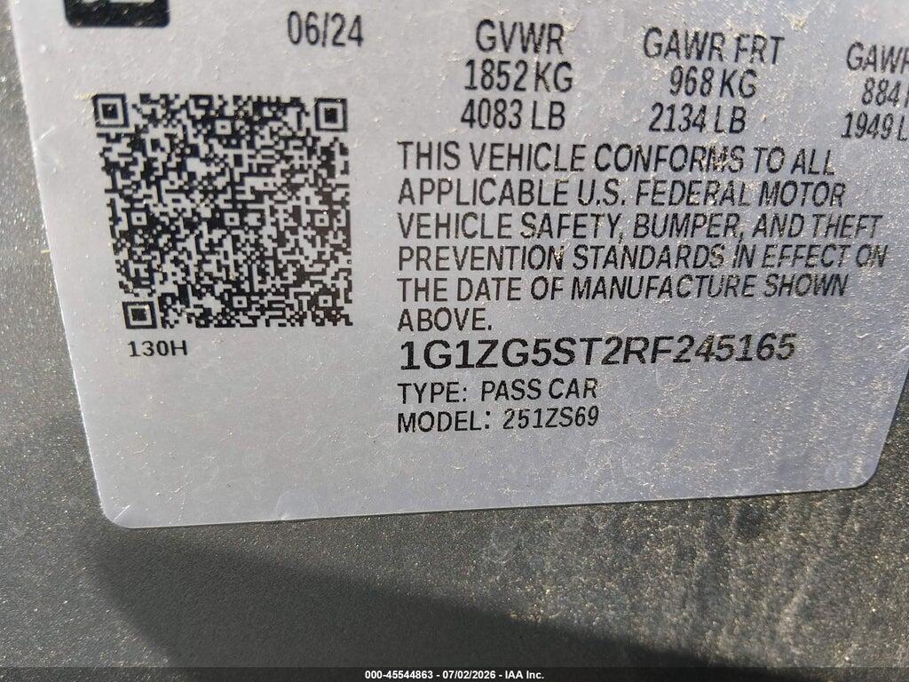 1G1ZG5ST2RF245165 2024 CHEVROLET MALIBU photo no. 9