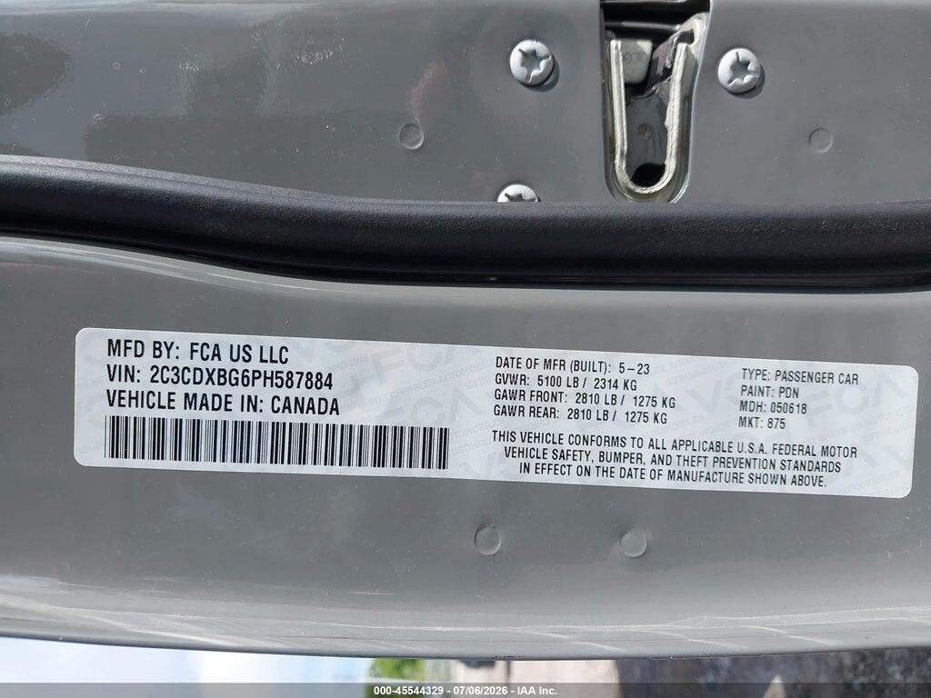 2C3CDXBG6PH587884 2023 DODGE CHARGER photo no. 9