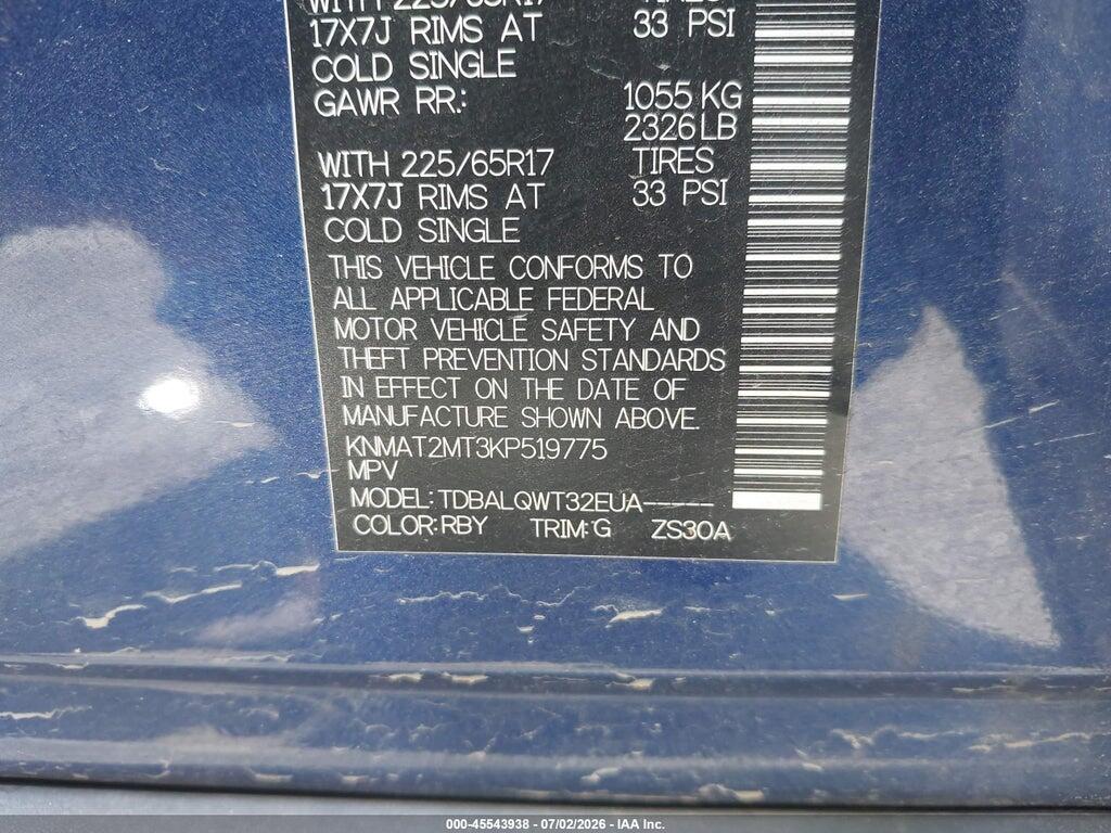 KNMAT2MT3KP519775 2019 NISSAN ROGUE photo no. 9
