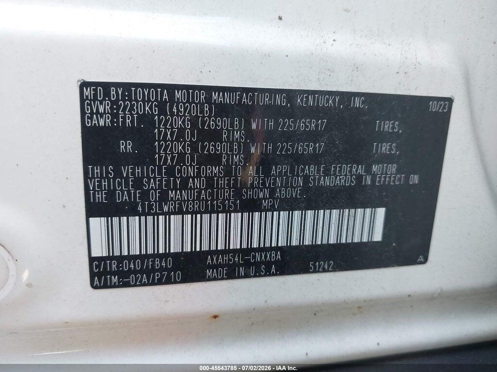 4T3LWRFV8RU115151 2024 TOYOTA RAV4 HYBRID photo no. 9