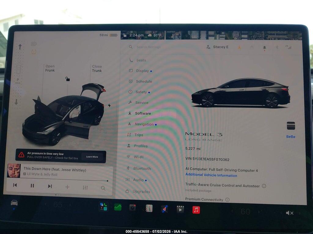 5YJ3E1EA5SF070362 2025 TESLA MODEL 3 photo no. 7
