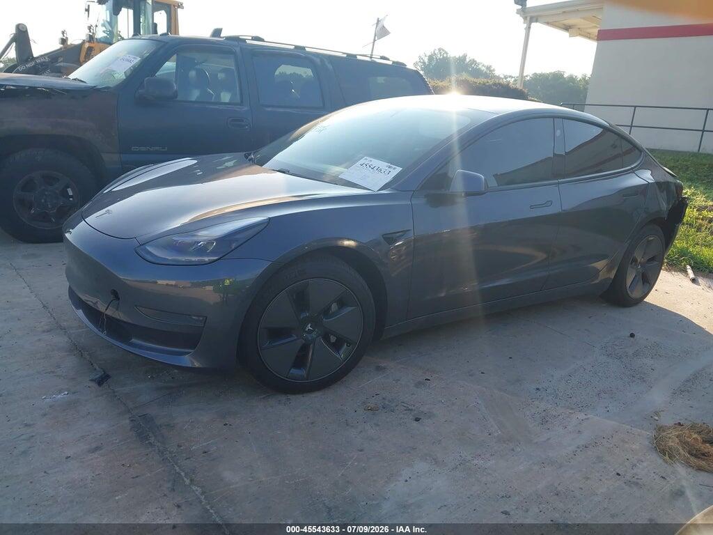 5YJ3E1EA8MF917362 2021 TESLA MODEL 3 photo no. 2