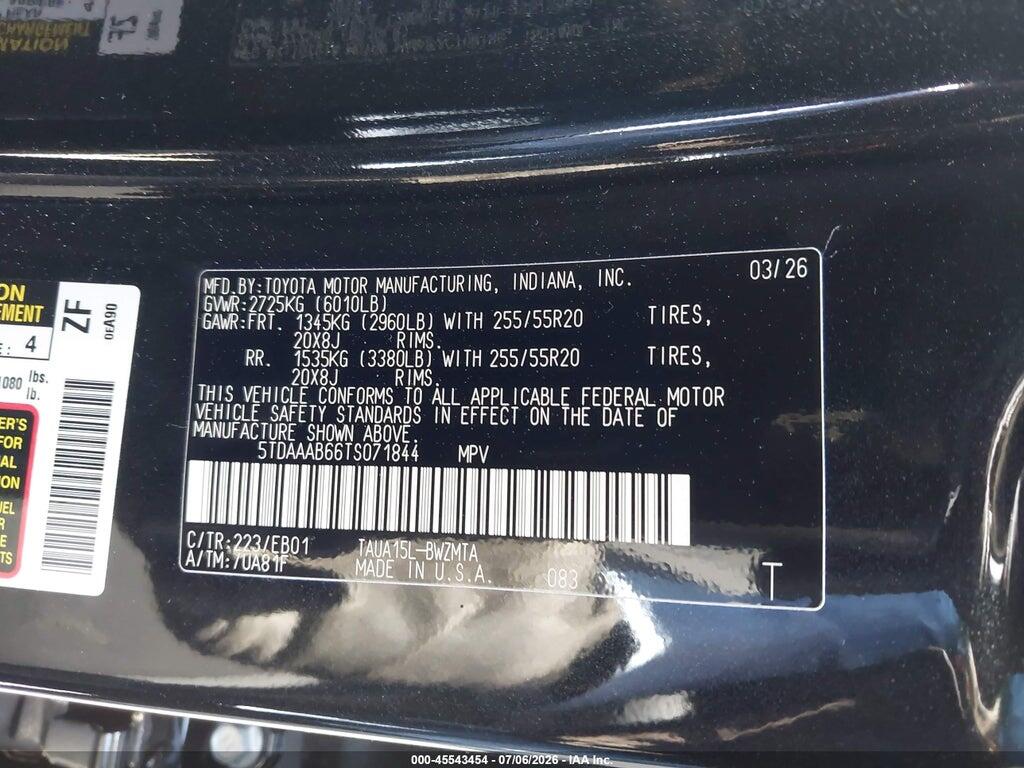 5TDAAAB66TS071844 2026 LEXUS TX 350 photo no. 9