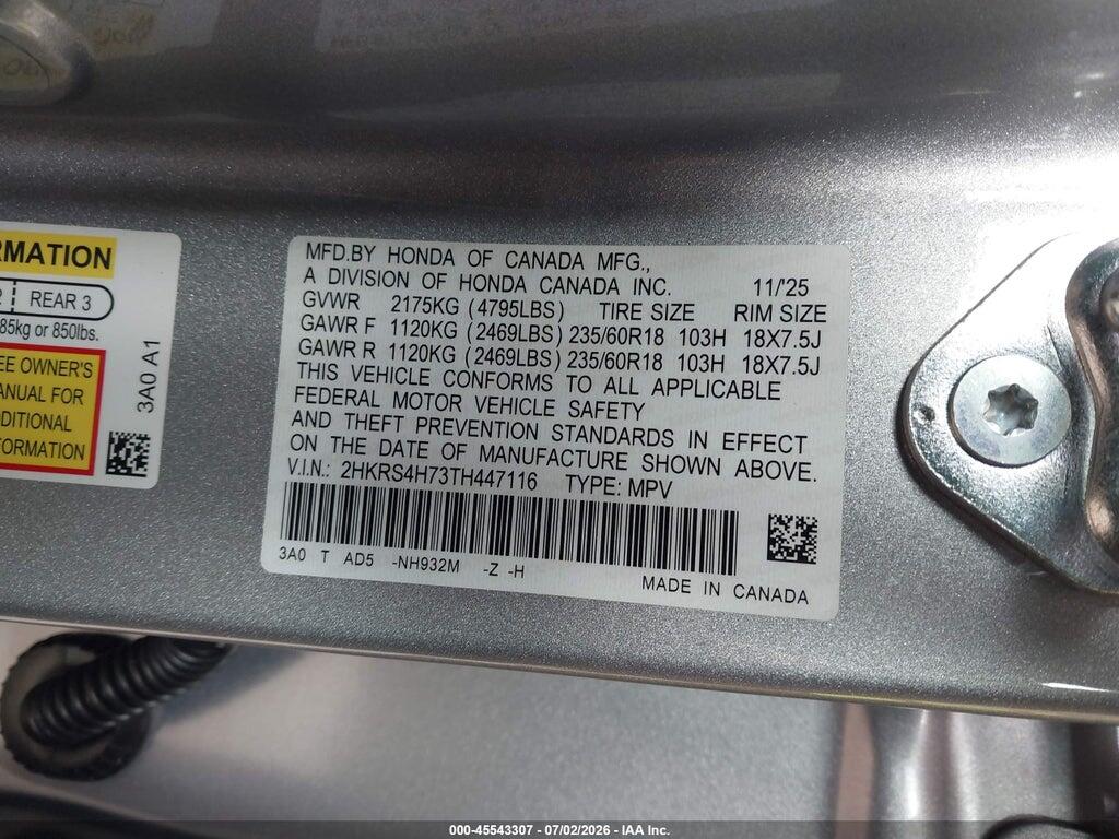 2HKRS4H73TH447116 2026 HONDA CR-V photo no. 9