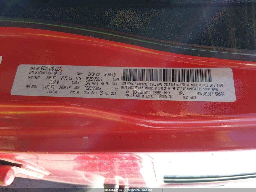 1C4BJWDG2GL125588 2016 JEEP WRANGLER UNLIMITED photo no. 9