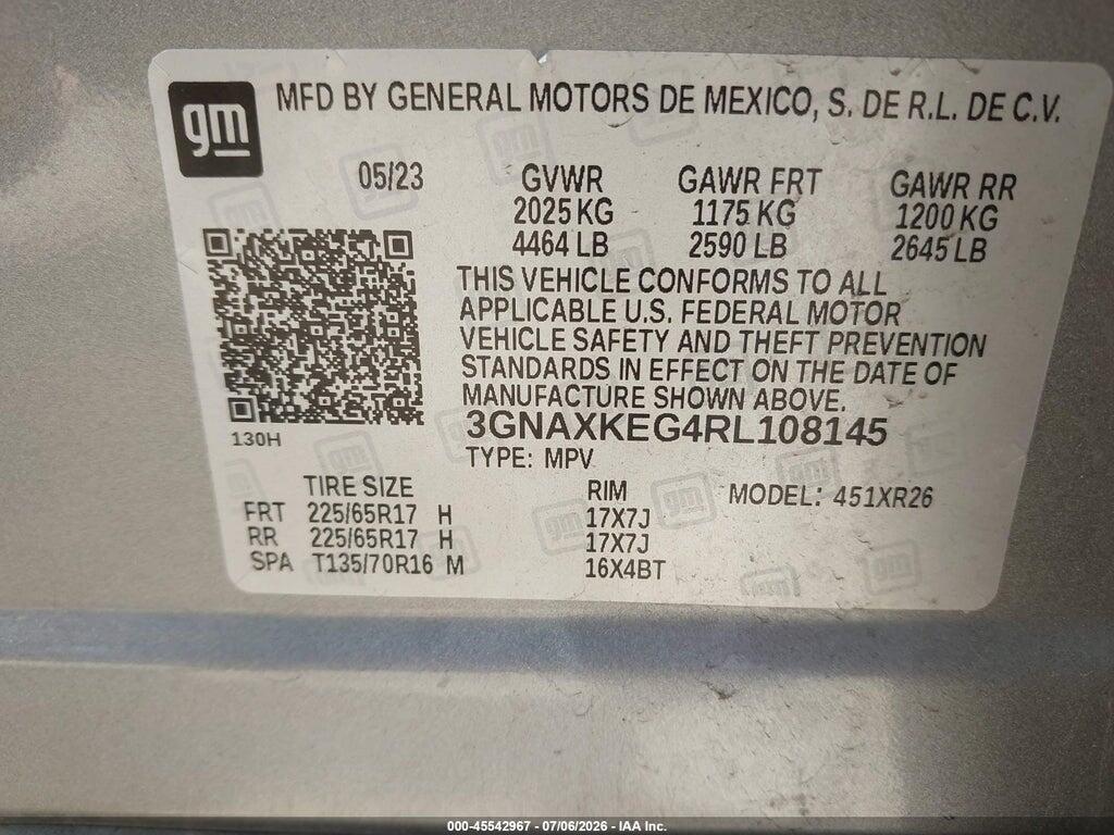 3GNAXKEG4RL108145 2024 CHEVROLET EQUINOX photo no. 9