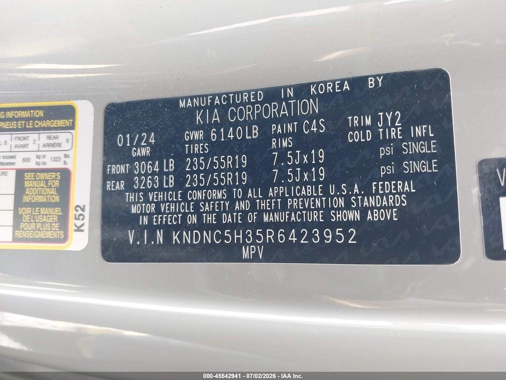 KNDNC5H35R6423952 2024 KIA CARNIVAL MPV photo no. 9