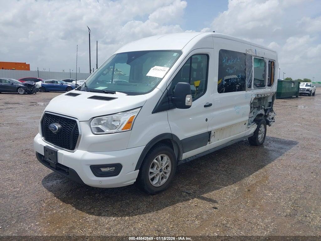1FBAX2CG9MKA50883 2021 FORD TRANSIT-350 PASSENGER VAN photo no. 2