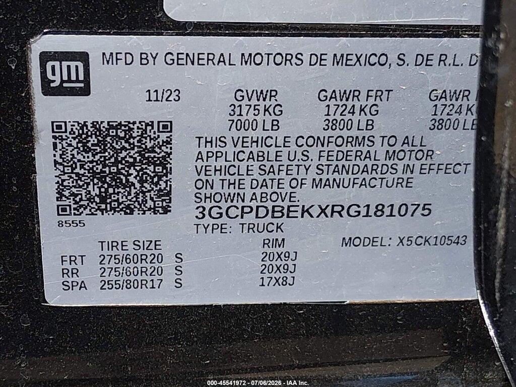 3GCPDBEKXRG181075 2024 CHEVROLET SILVERADO 1500 photo no. 9