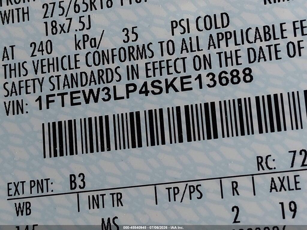 1FTEW3LP4SKE13688 2025 FORD F-150 photo no. 9