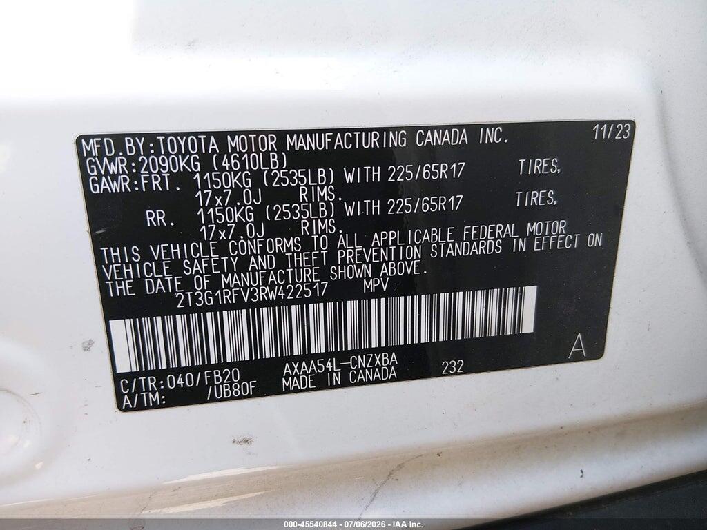 2T3G1RFV3RW422517 2024 TOYOTA RAV4 photo no. 9