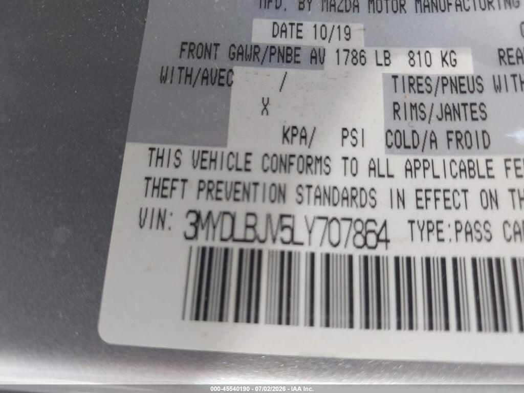 3MYDLBJV5LY707864 2020 TOYOTA YARIS photo no. 9