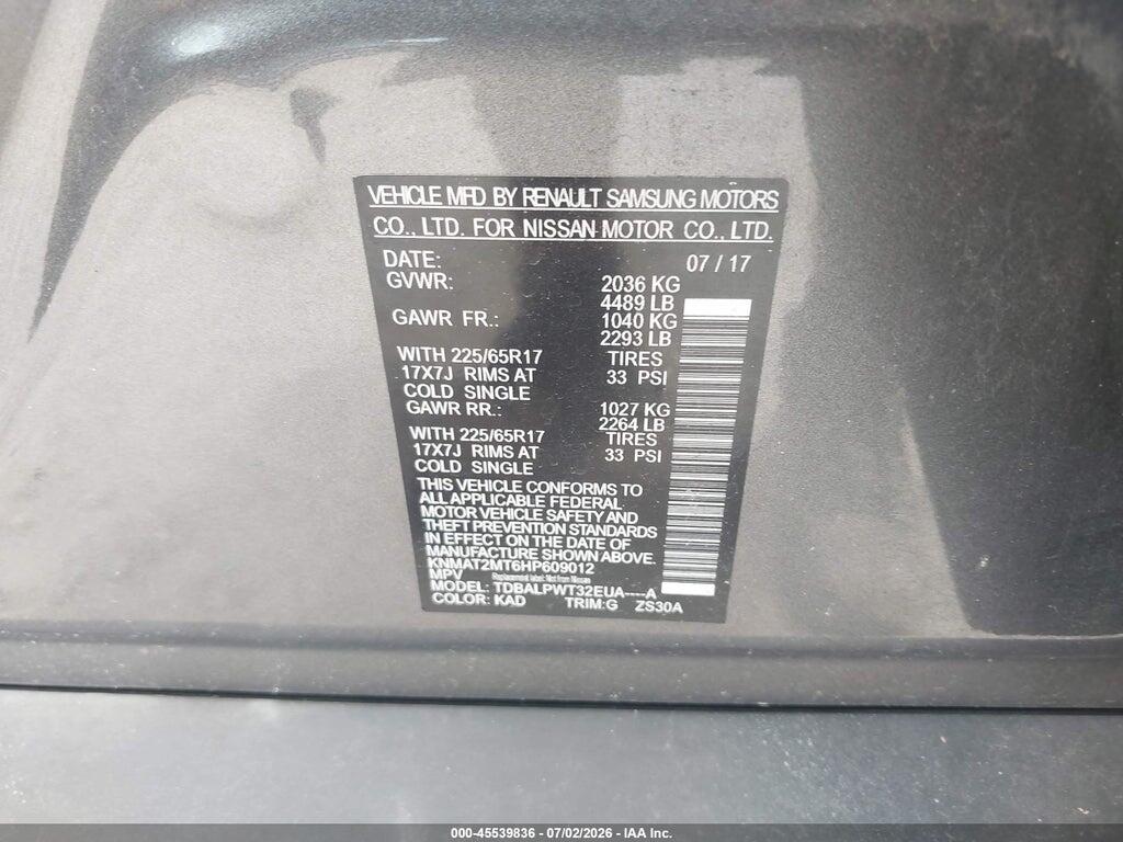 KNMAT2MT6HP609012 2017 NISSAN ROGUE photo no. 9