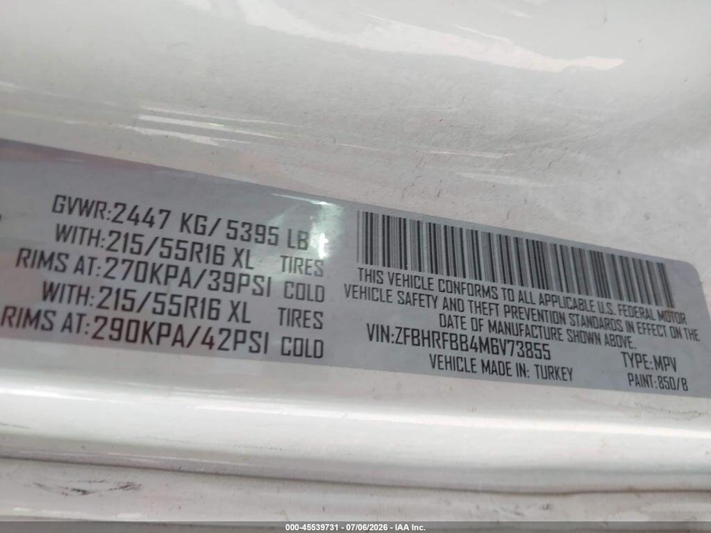 ZFBHRFBB4M6V73855 2021 RAM PROMASTER CITY photo no. 9
