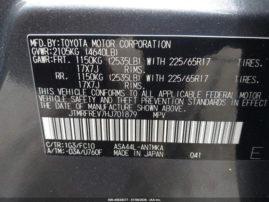 JTMRFREV7HJ701879 2017 TOYOTA RAV4 photo no. 9