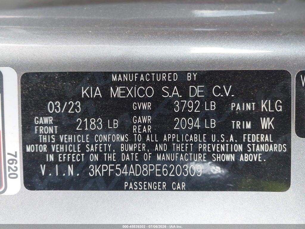 3KPF54AD8PE620309 2023 KIA FORTE photo no. 9