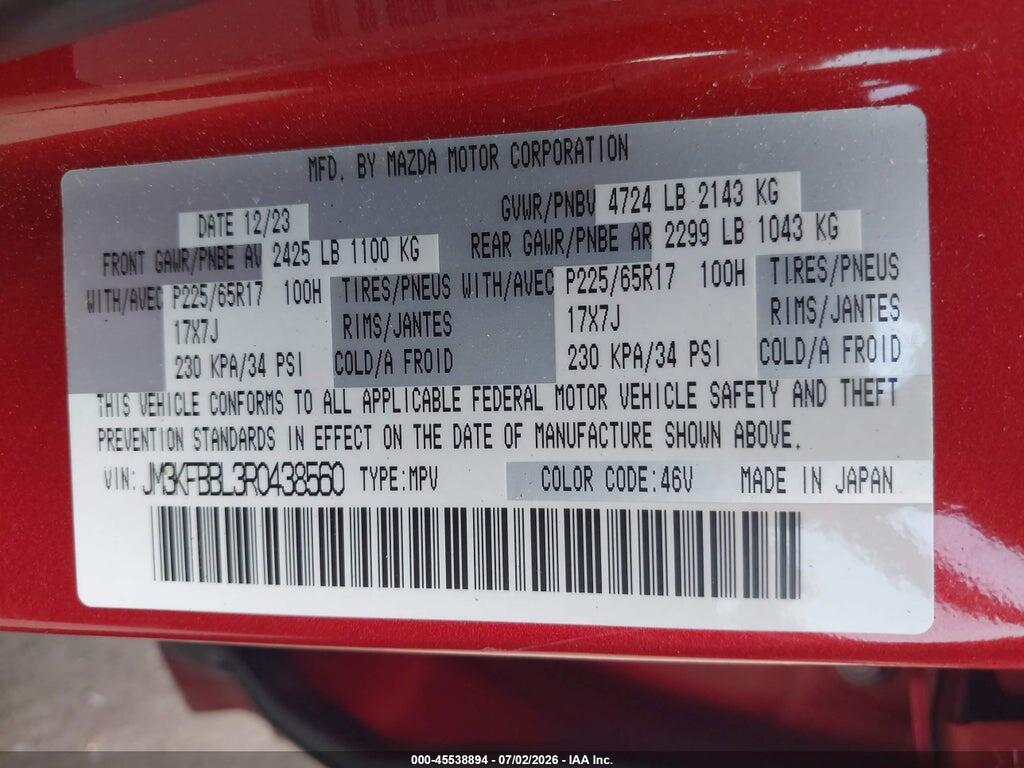 JM3KFBBL3R0438560 2024 MAZDA CX-5 photo no. 9