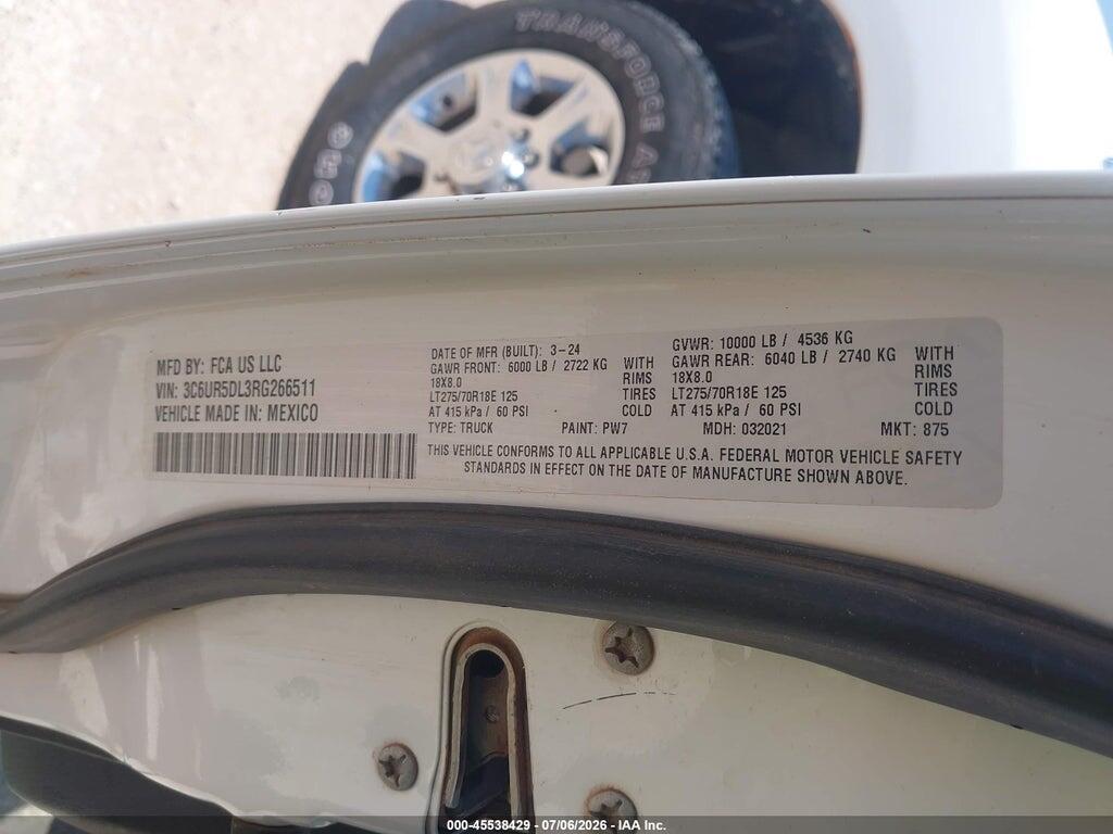 3C6UR5DL3RG266511 2024 RAM 2500 photo no. 9