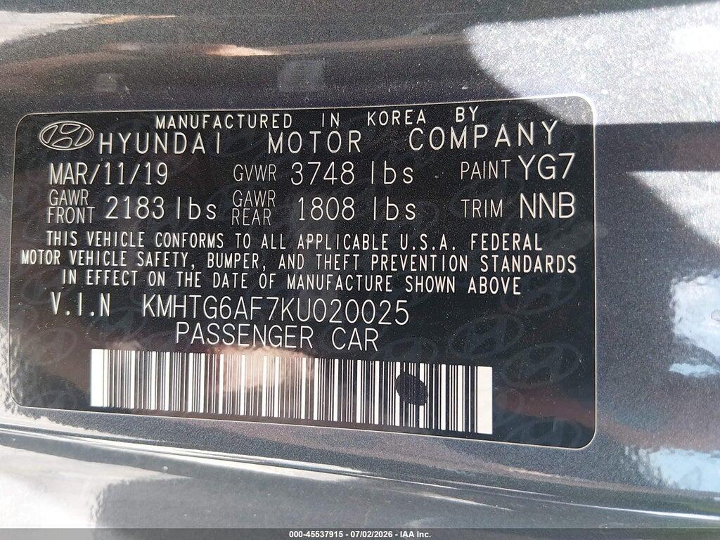 KMHTG6AF7KU020025 2019 HYUNDAI VELOSTER photo no. 9