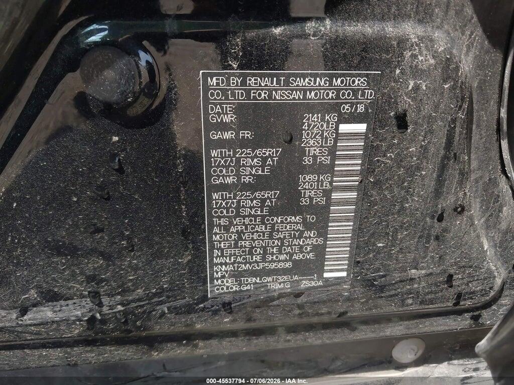 KNMAT2MV3JP595898 2018 NISSAN ROGUE photo no. 9