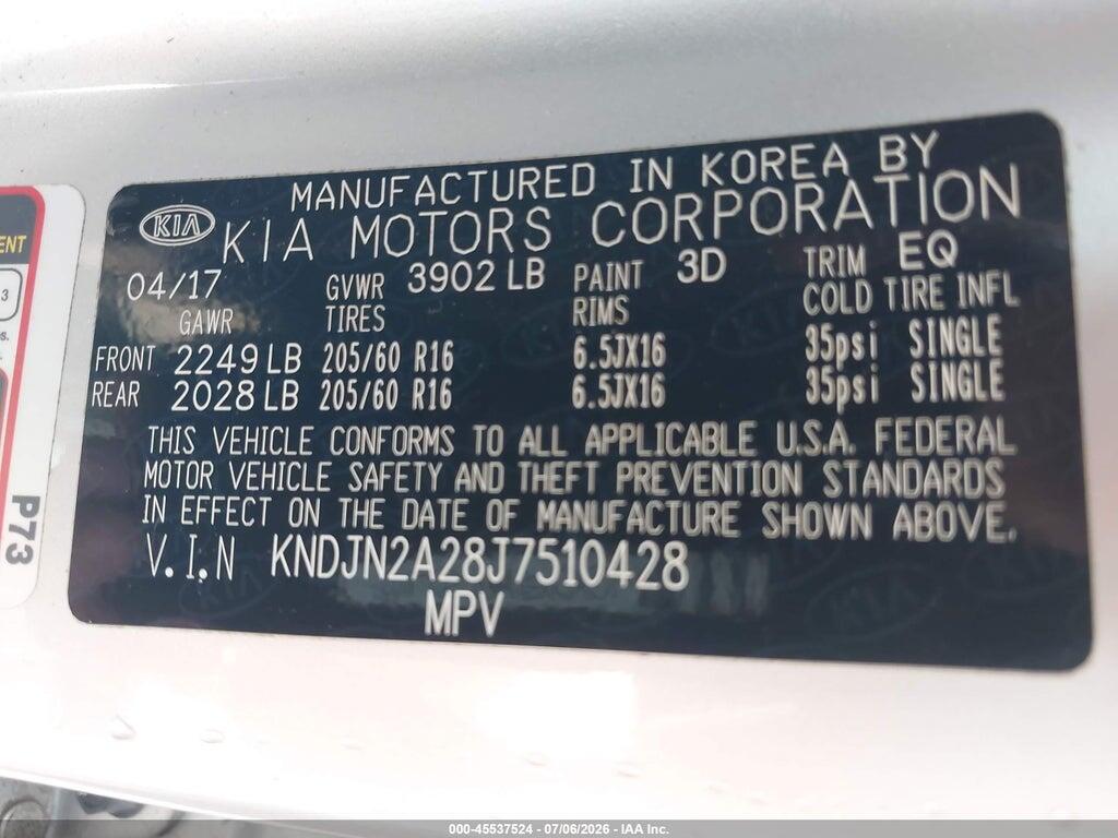 KNDJN2A28J7510428 2018 KIA SOUL photo no. 9